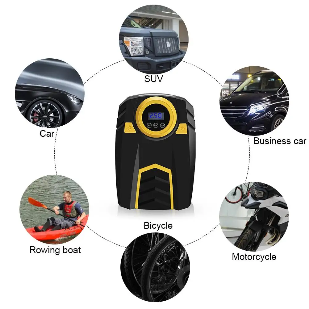 

Portable Air Compressor Car 12V Inflatable Pump Compresor De Aire Tyre Compressor Digital Tire Inflator Cigarette Lighter Socket