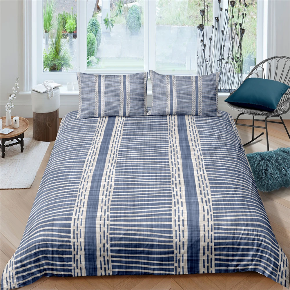 

Geometric 3d Bedding Set Home Textile Boho Stripe Duvet Cover Set Child Kids Bedding Bedclothes Soft Lightweight Comforter Cover