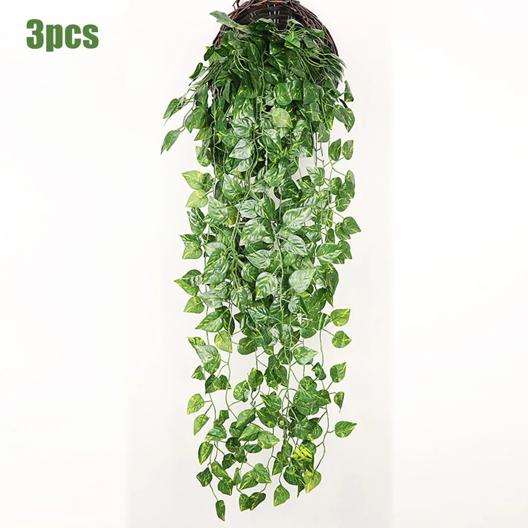 Искусственные Подвесные Растения 90 см зеленые листья винограда гирлянда бегонии
