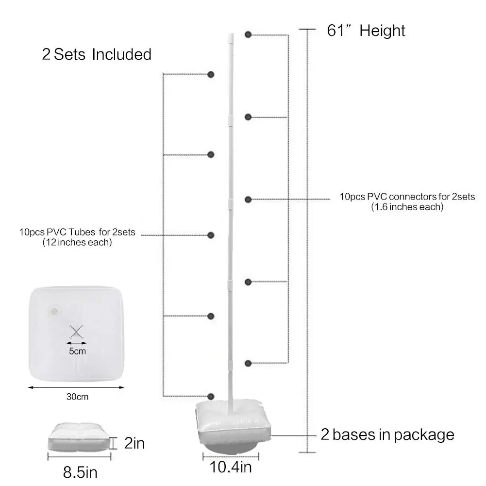 

Balloon Column Stand Kit Base And Pole 11.8 Ft Balloon Column Kit Base Stand For Wedding Birthday Party Accessories