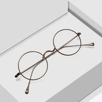 new japanese handmade eyeglasses john lennon classic small round titanium glasses ultra light frame men retro women myopia gafas