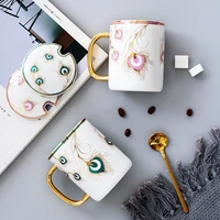 creative ceramic mug ins couples simple cups cups coffee cups office cups spoons and household delicacies cup sets