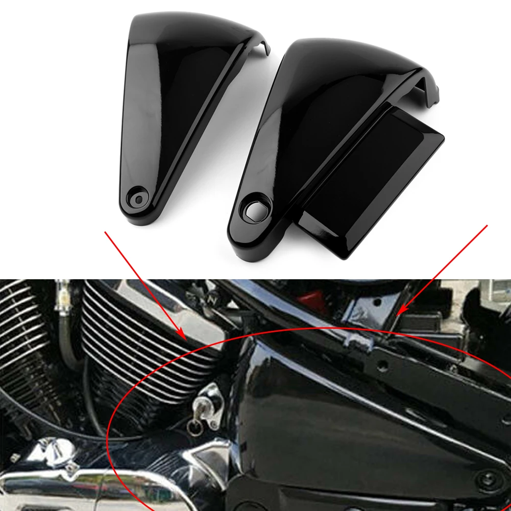 

2Pcs Black ABS Motorcycle Battery Side Fairing Cover For Kawasaki Vulcan VN400 VN800 1995-2000 2001 2002 2003 2004 2005 2006