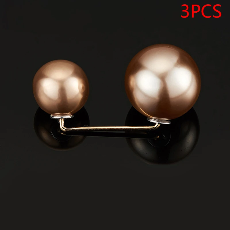 

3Pcs Fashion Pearl Brooch Easy Fixed Buckle Brooches for Lady Female Women