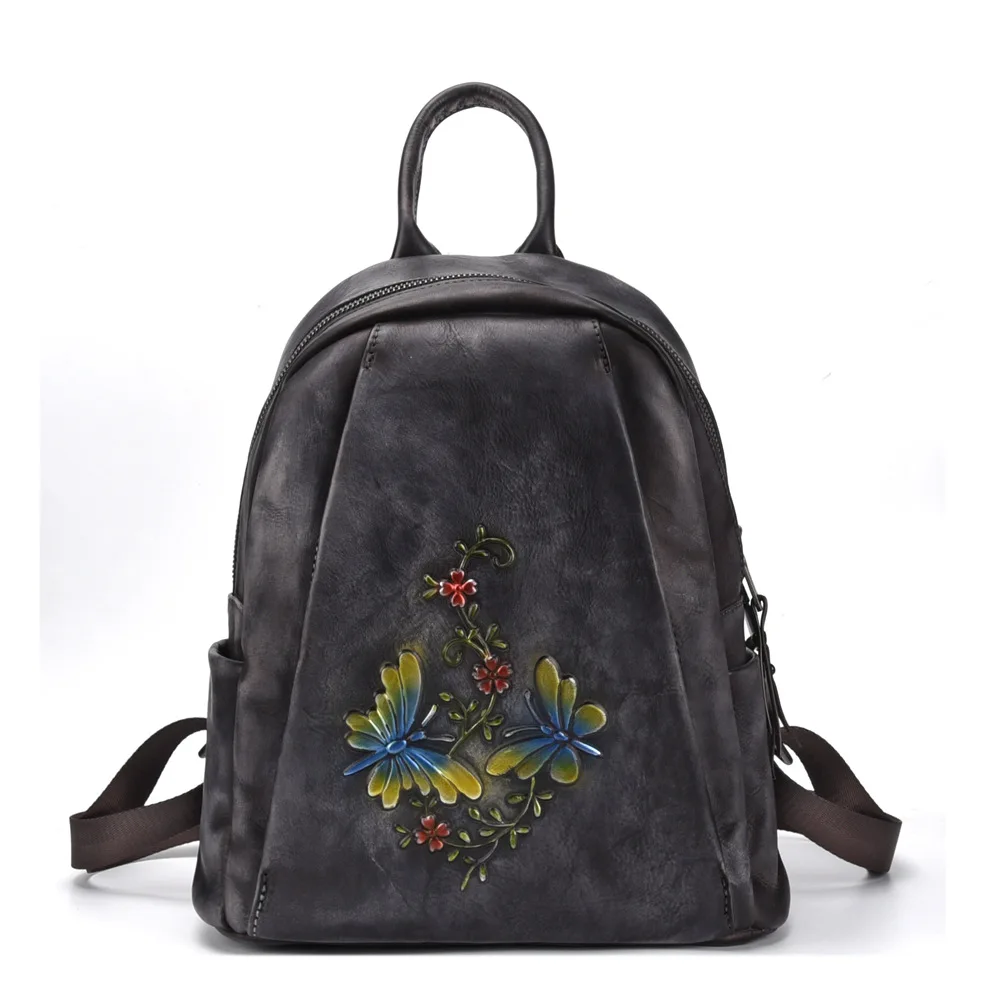 

Soft Real Leather Backpack Women Black Small Back Packs For Girls School Backpack For Teenagers Genuine Leather Mochila Feminina