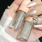 Алмазсветильник однотонные тени для век с шелкографическим червем, 4 цвета, милые Мятные жидкие тени для век, поляризационные тонкие блестящие тени для макияжа