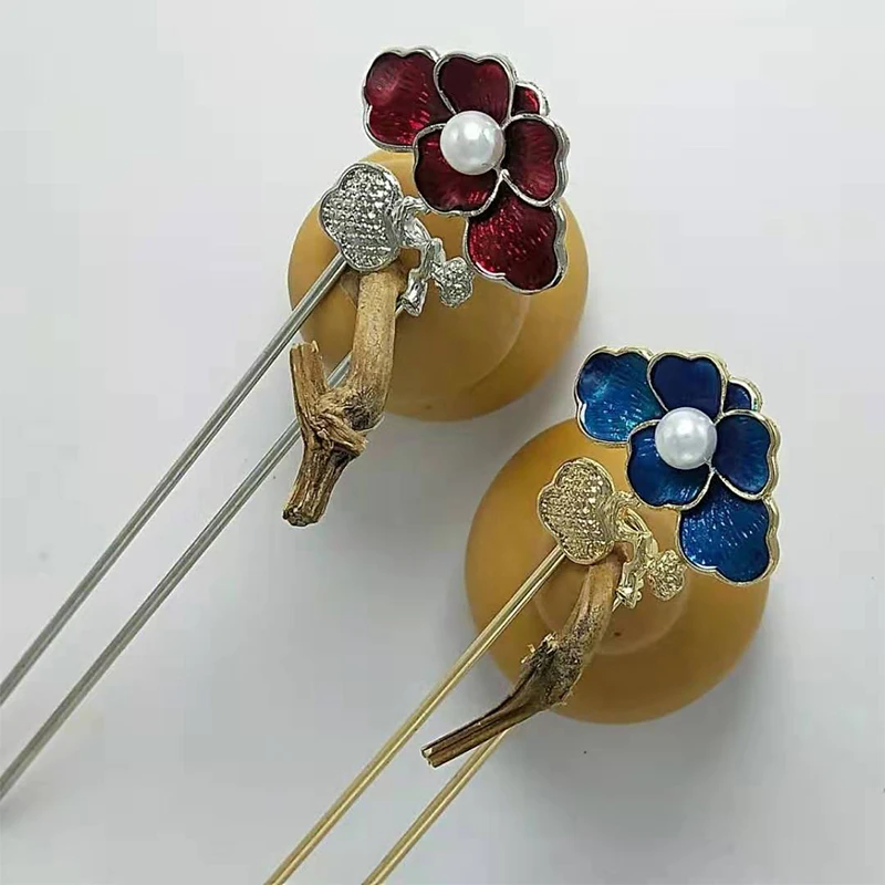 Женская металлическая заколка для волос Винтажная в китайском стиле|Украшения