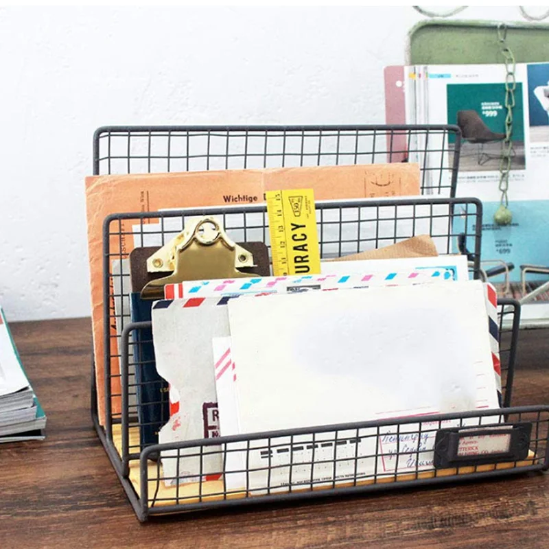 Настольный 3 слота файл письмо журнал папка лоток для документов-Настольный