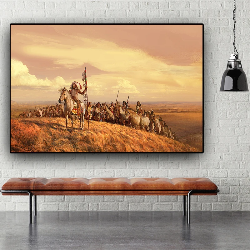 Картина маслом на холсте с индийскими фигурами плакаты и принты скандинавские