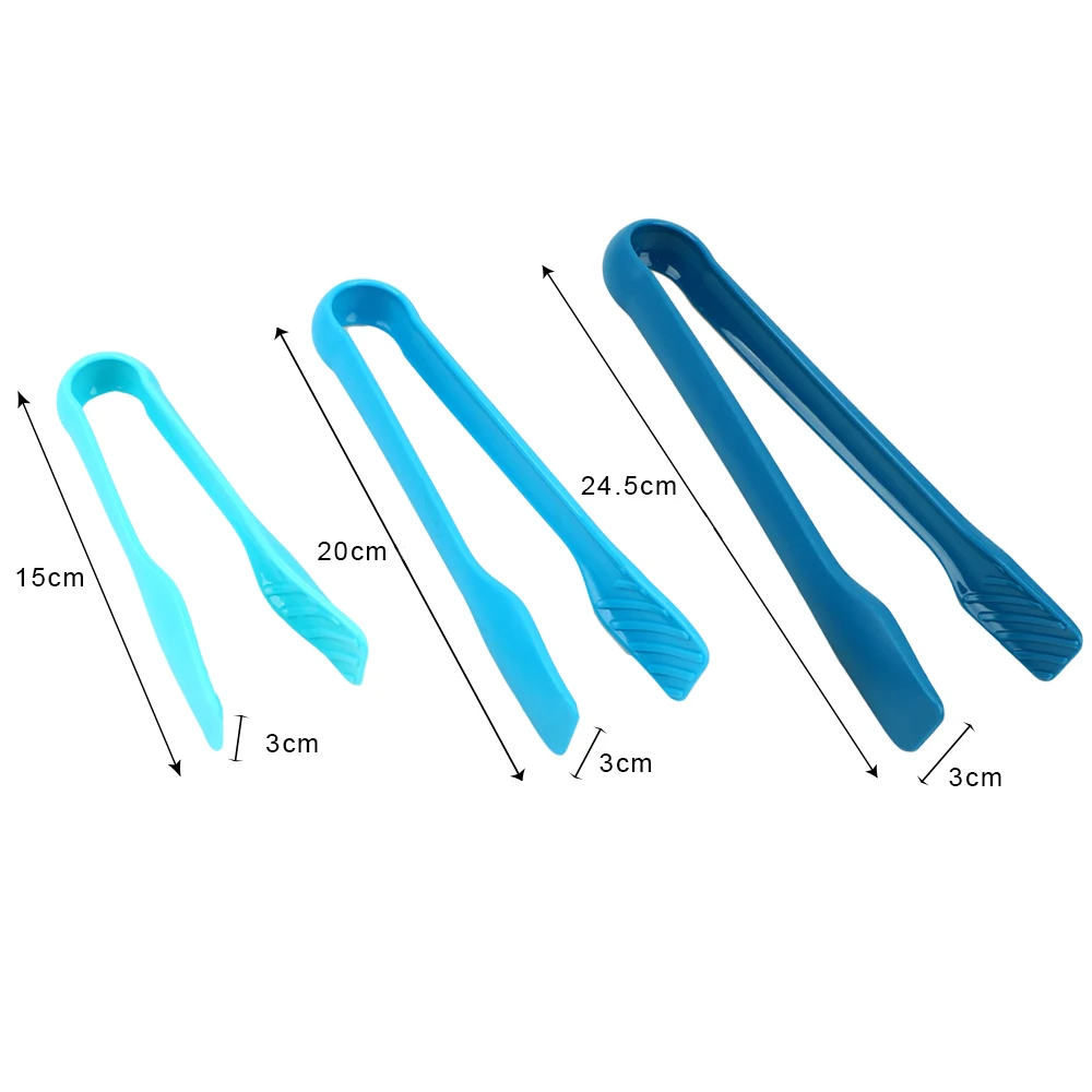 

3 Pcs/Set Bread Cake Clip 14/19/25cm Length Food Tong Food Grade PP Material Baking Tools Barbecue Accessories