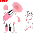 3 шт. головка Мини AV Вибраторы язык вибрирующий G точка Массажер для оргазма Стимулятор клитора Секс-игрушки для женщин