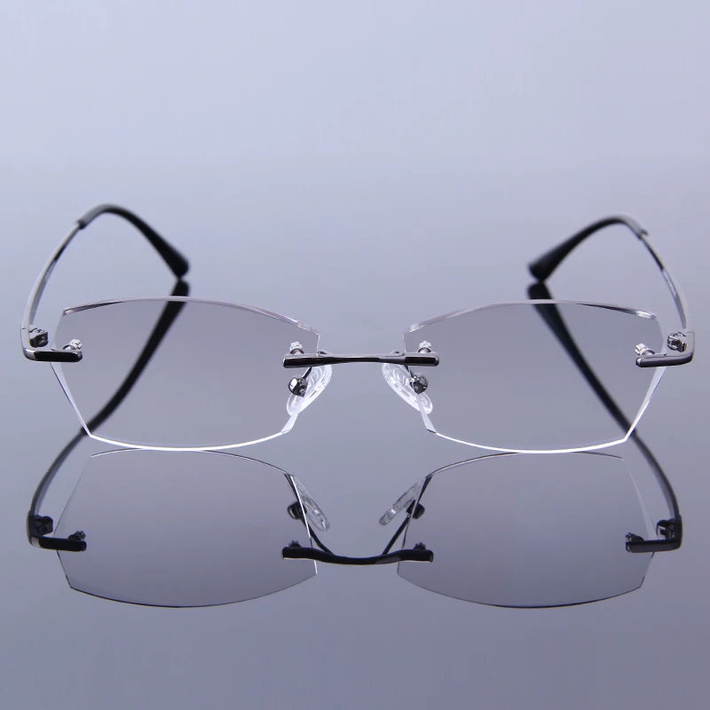 Роскошные очки для чтения мужские без оправы по рецепту близорукости с
