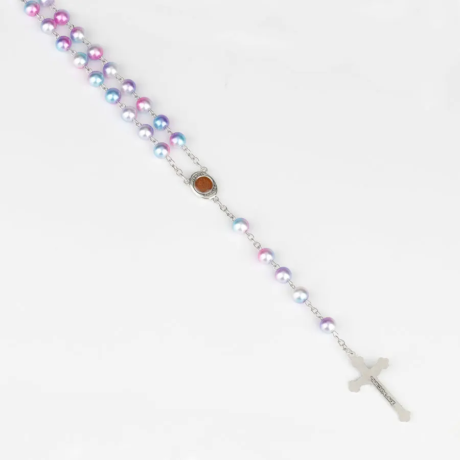 12 цветов Религиозные четки ожерелье для женщин христианская Дева Мария Иисус