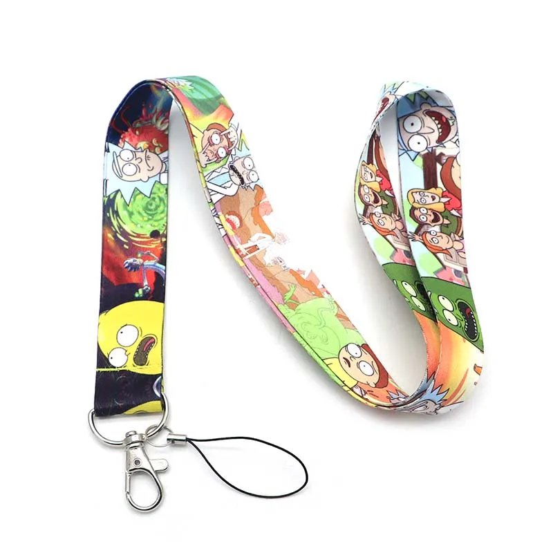 Мультфильм аниме ремешок для брелка ID карты пройти телефон Веревка значок