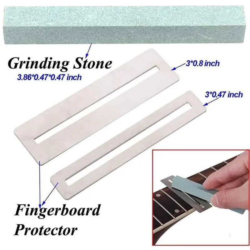 1 Набор полировального камня для гитары + прокладка ладов широкий инструмент 2