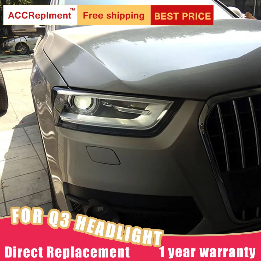 2 шт. светодиодный ные фары для Audi Q3 2013-2015 Автомобильные ангельские глазки