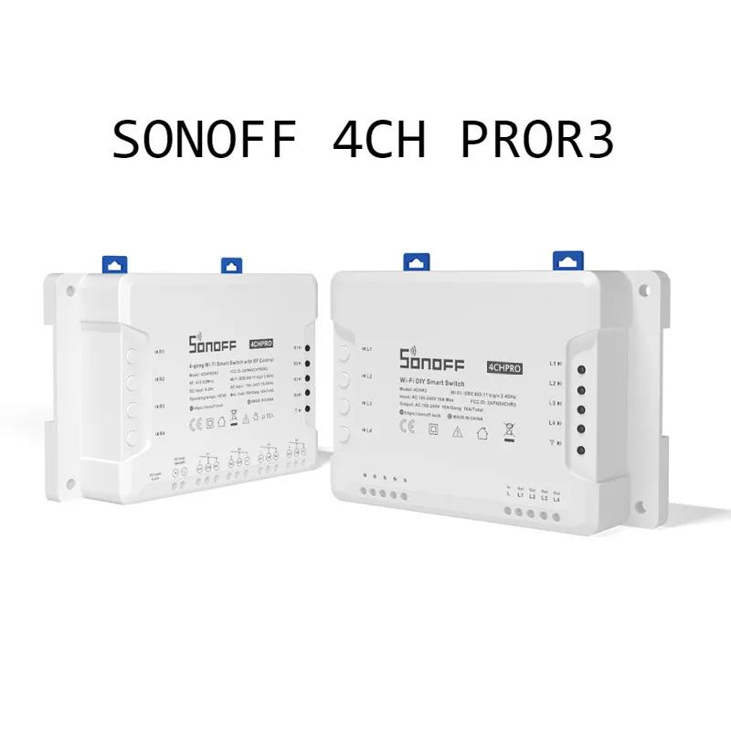 Смарт-выключатель SONOFF 4CH PRO R3 с поддержкой Wi-Fi 433 МГц | Электроника