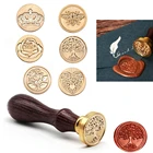 DIY Дерево восковый узор печать, штемпели в ретро-стиле с днем рождения старинные деревянные запечатывания Скрапбукинг Sollos stempel ремесло, Свадебный декор