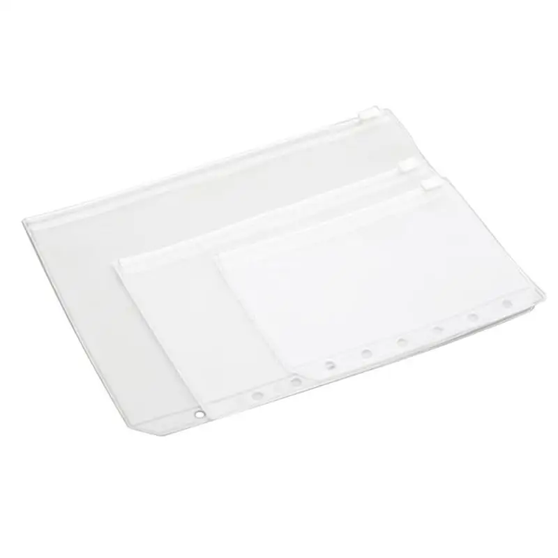 Эластичная прозрачная сумка на молнии из ПВХ для A5 A6 A7 держатель карт банковских