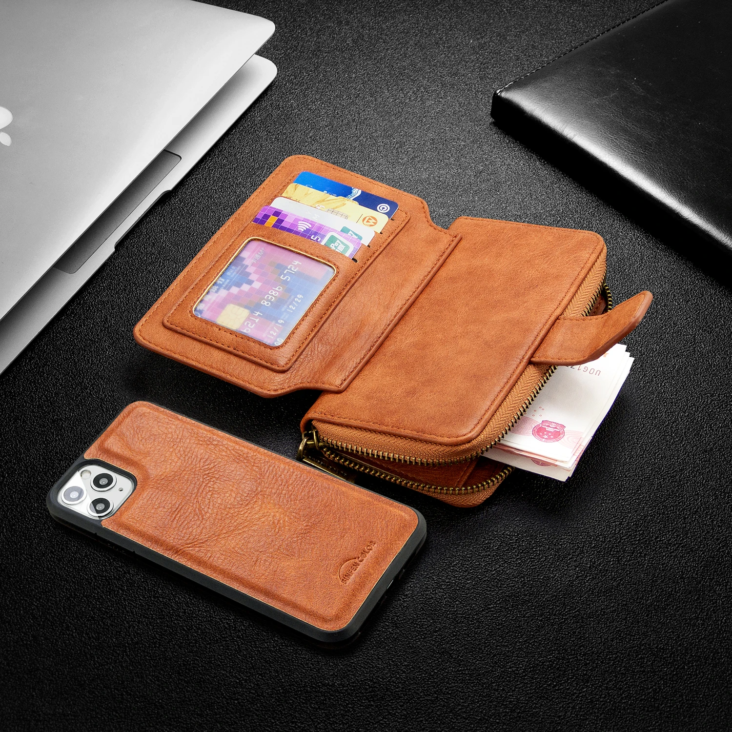 

For iPhone 11 pro max Luxury Zipper Wallet Leather Case For iPhone 5s 6s Plus 7 8 Plus X Xr Xs Max Magnet Cover Multi Card Slots