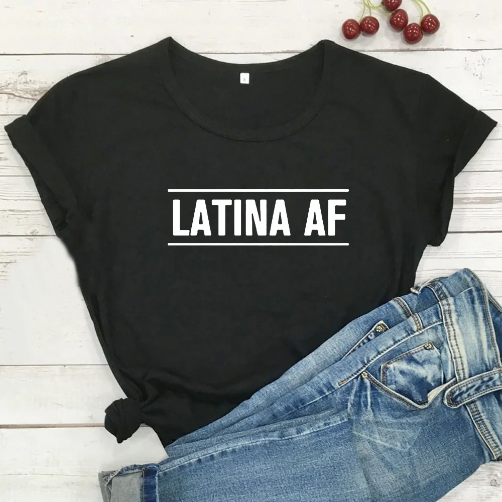 Женская хлопковая футболка с короткими рукавами Latina черно белая Повседневная