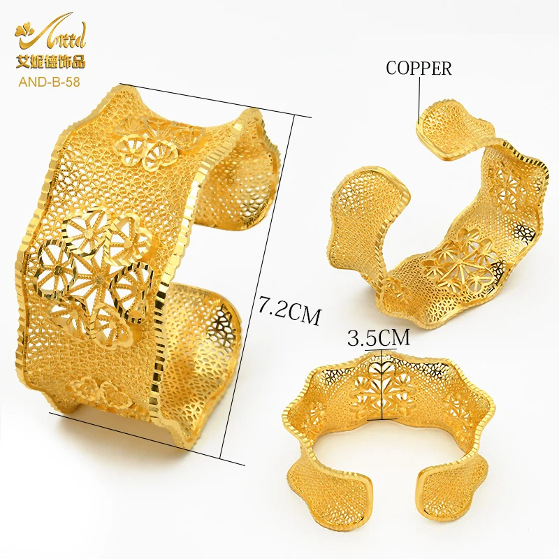 

Gold Chunky Bracelet Dubai Luxury Designer Bangles For Women Wholesale Arabic Cuff Gold Plated Charm African Jewelry Wedding