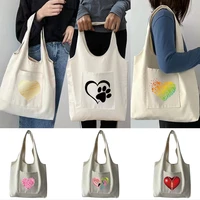women%e2%80%98s shopping bags casual canvas tote bag commuter handbags portable one shoulder shopper bag pure cotton bags for women
