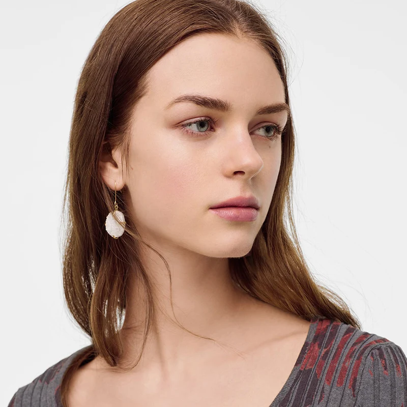 Новинка 2022 Модные Акриловые Длинные подвесные деревянные серьги женские