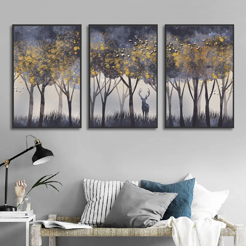 Nordic Style Poster Forest Crystal Porcelain Landscape Picture Canvas Painting For Home Wall Art Hotel Modern Decoration | Дом и сад