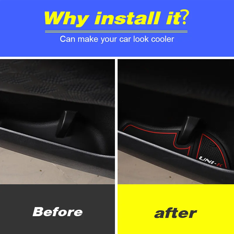 Hivotd Дверной слот Pad стайлинга автомобилей Нескользящий коврик для чашки воды Coaster