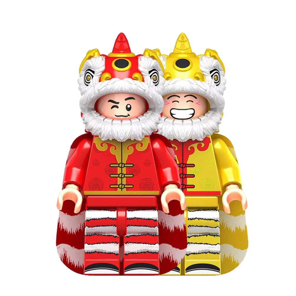 2 шт./партия украшения для рождества строительные блоки Лев Танцующая игрушка
