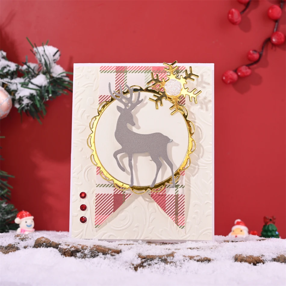 

Christmas Tree Five Elk Metal Cutting Dies For Scrapbooking Festivals Card Album Making Crafts Dies Cut Diy Gifts Handmade New
