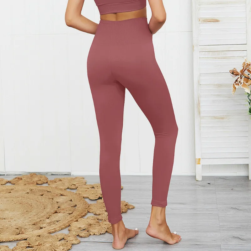 red legging Леггинсы для йоги, гимнастики, высокой талии, нейлон, Капри для тренировок, для женщин, контроль живота, бесшовные, устойчивые к приседанию, спортивная одежда, леггинсы - Цвет: red legging