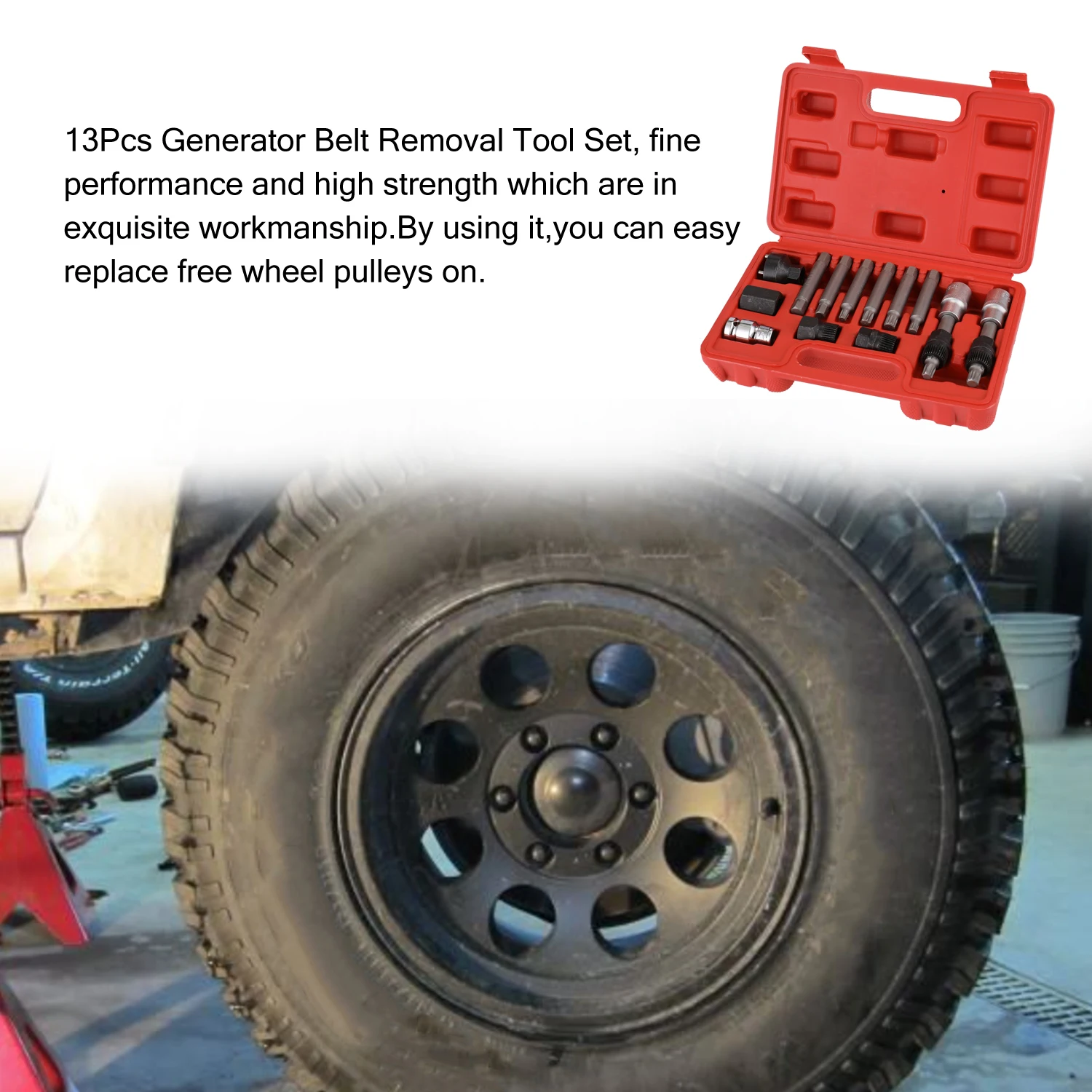 13 шт. набор инструментов для снятия ремня генератора инструмент ремонта