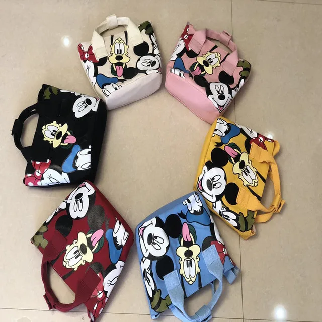 

Disney New Mickey Donald Duck Children's Bag Canvas Shoulder Bag Girls Mickey Mouse Portable Messenger Bag