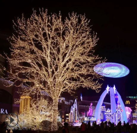 

5M Christmas LED Curtain Icicle String Light droop 0.4-0.6m LED Party Garden Stage Outdoor Waterproof Decorative Fairy Light