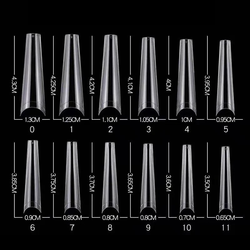 

120pcs/Box XXL Extra Long Clear/Natural Coffin False Nails Tips Press on Nail Art Decoration Tools DIY Salon Fake Nails Tips