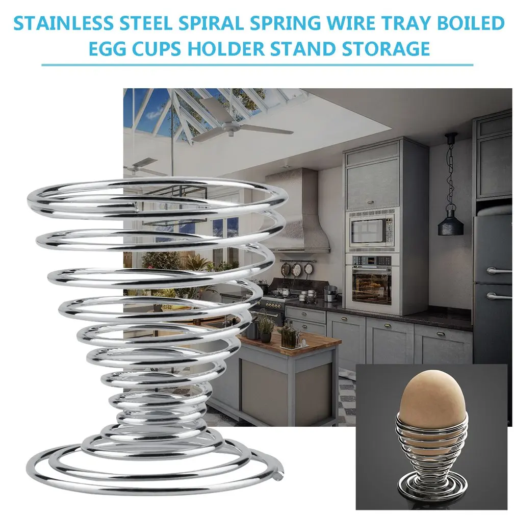 1pc Stainless Steel Spring Wire Tray Boiled Egg Cups Holder Stand Storage New Worldwide Store | Дом и сад