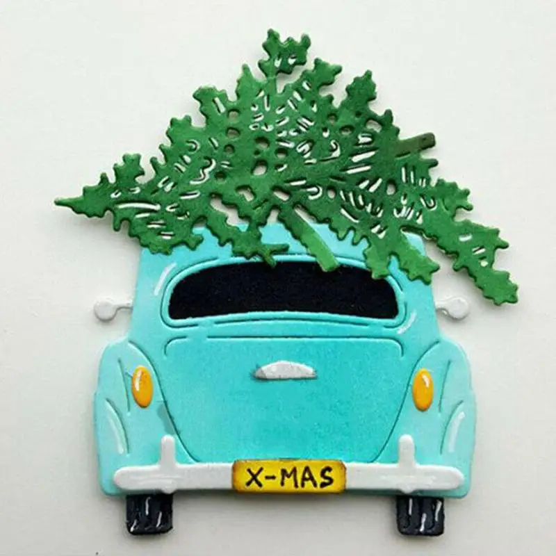 DIY рождественская елка и автомобильный металлический Трафаретный вырубной штамп