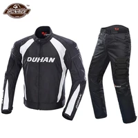 duhan motorcycle jacket men moto jacket motorcycle pants set windproof cold proof touring motorbike riding suit
