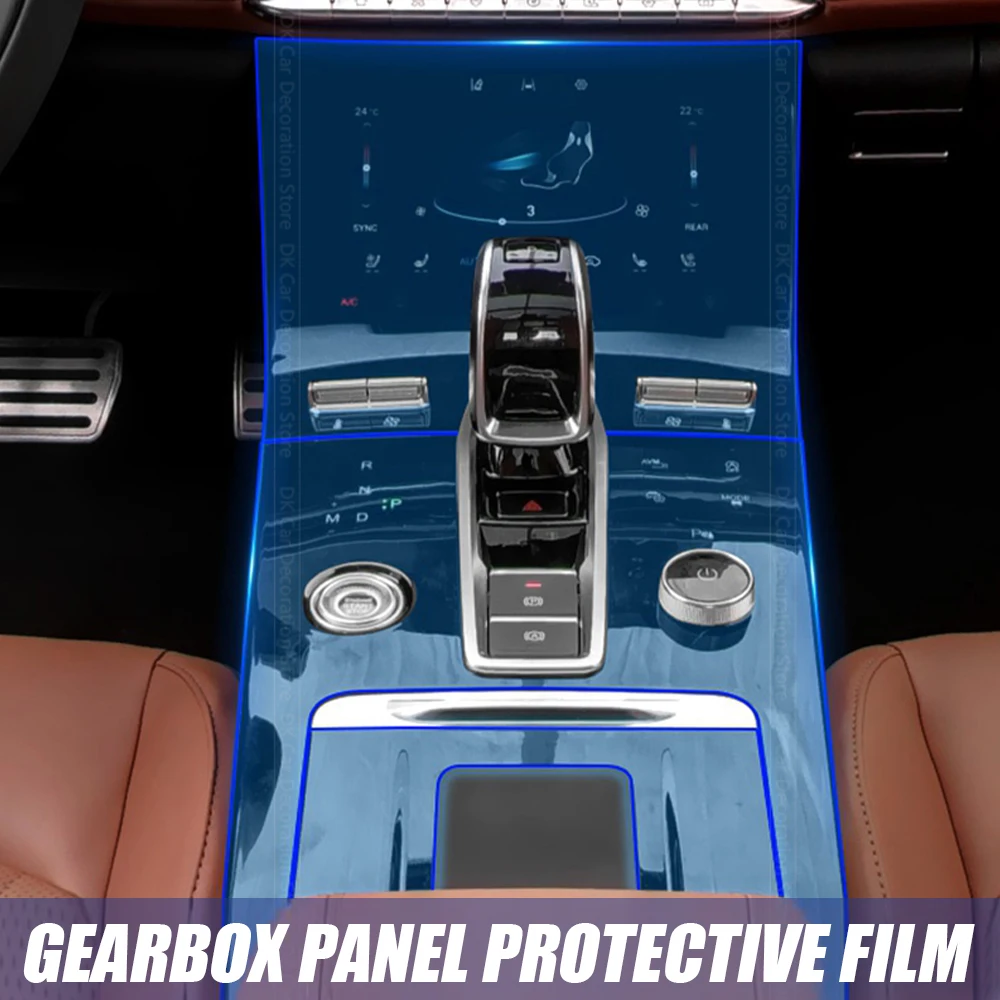 

Для Chery Tiggo 8 Pro 2021 Автомобильная консоль коробка передач панель пленка Салон рамка крышка наклейка полоски Украшение прозрачный ТПУ