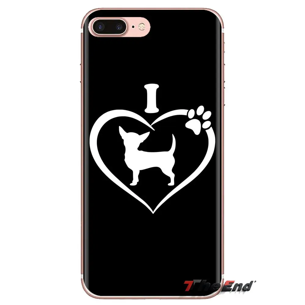 Дизайн I Love My собака породы Чихуахуа Мопс корпус для samsung Galaxy S2 S3 S4 S5 MINI S6 S7 edge S8 S9 Plus