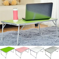 foldable metal alloy laptop desk stand holder notebook picnic outdoor table convenient folding on the bed desk bedroom tools