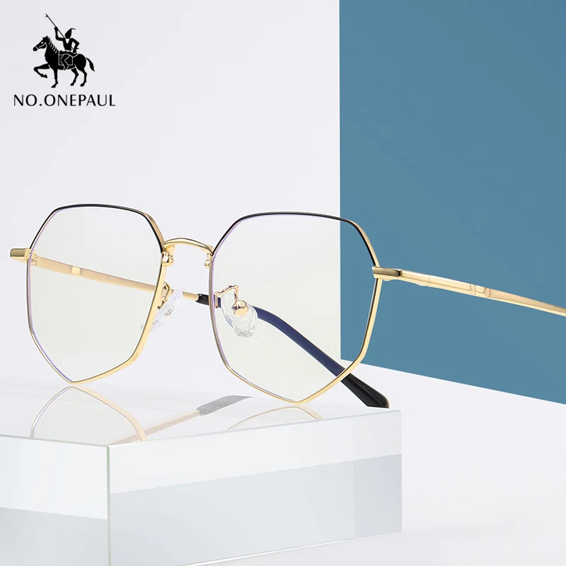 

Нет. ONEPAUL очки Рамка Для женщин мужчин анти-синий луч света Блокировка оправы для очков прозрачные линзы очки Винтаж ретро круглые металличе...