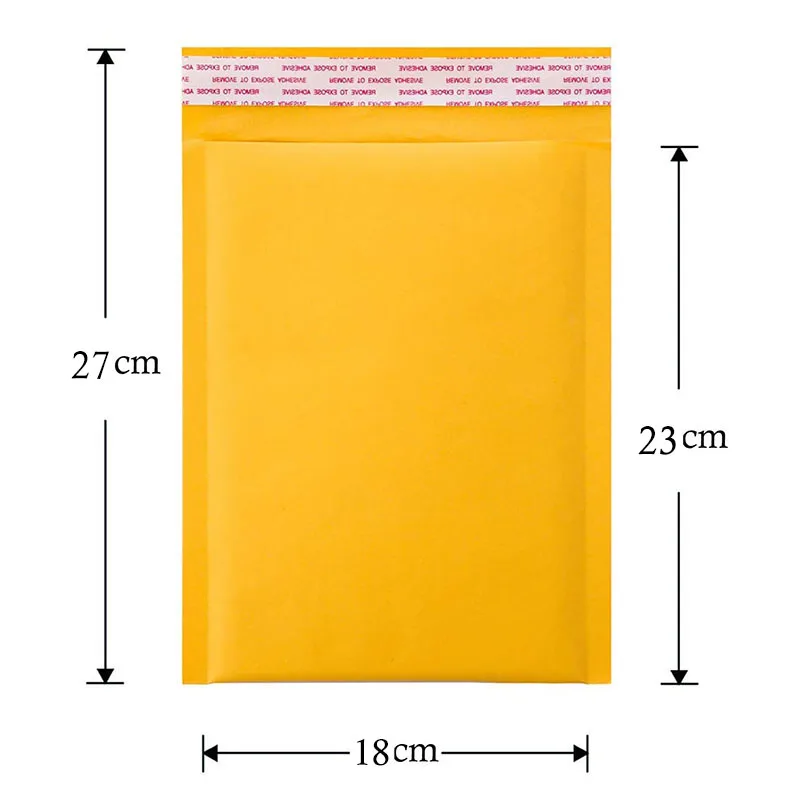 

18*23 см, крафт-бумага Yello, 50 шт., доставка, пузырьки, упаковка для отправки подарков, почтовая отправка, самоуплотнение, курьерская пузырчатая, ...