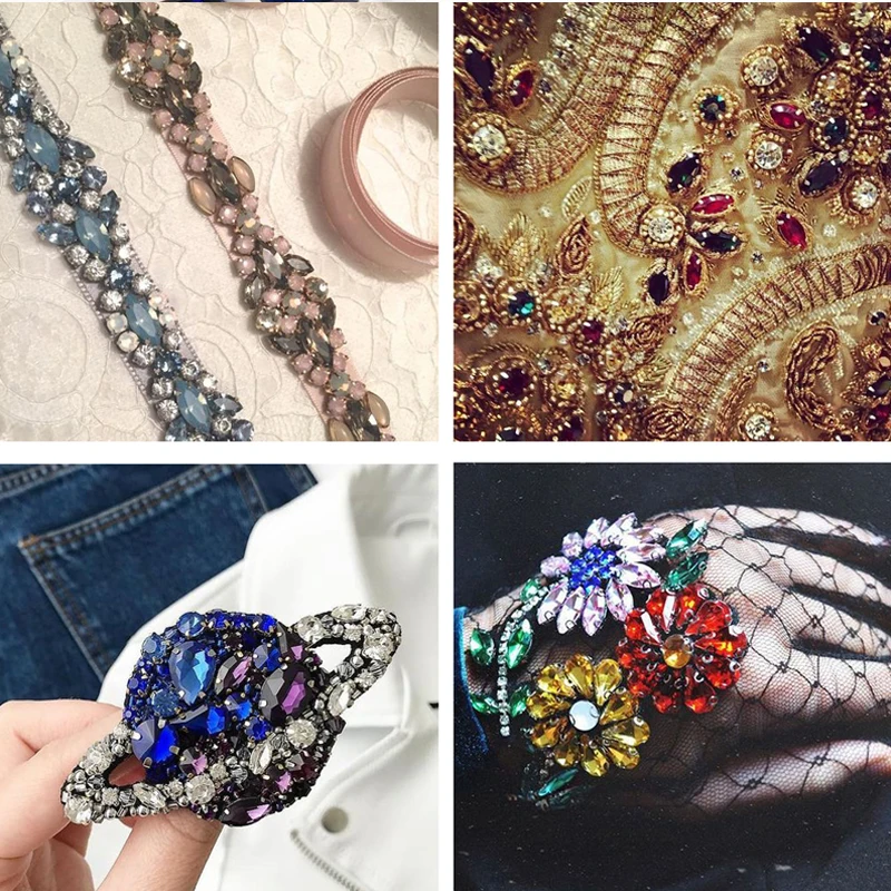 Маникюрный камень направленного назад прямоугольный кристалл стразы и