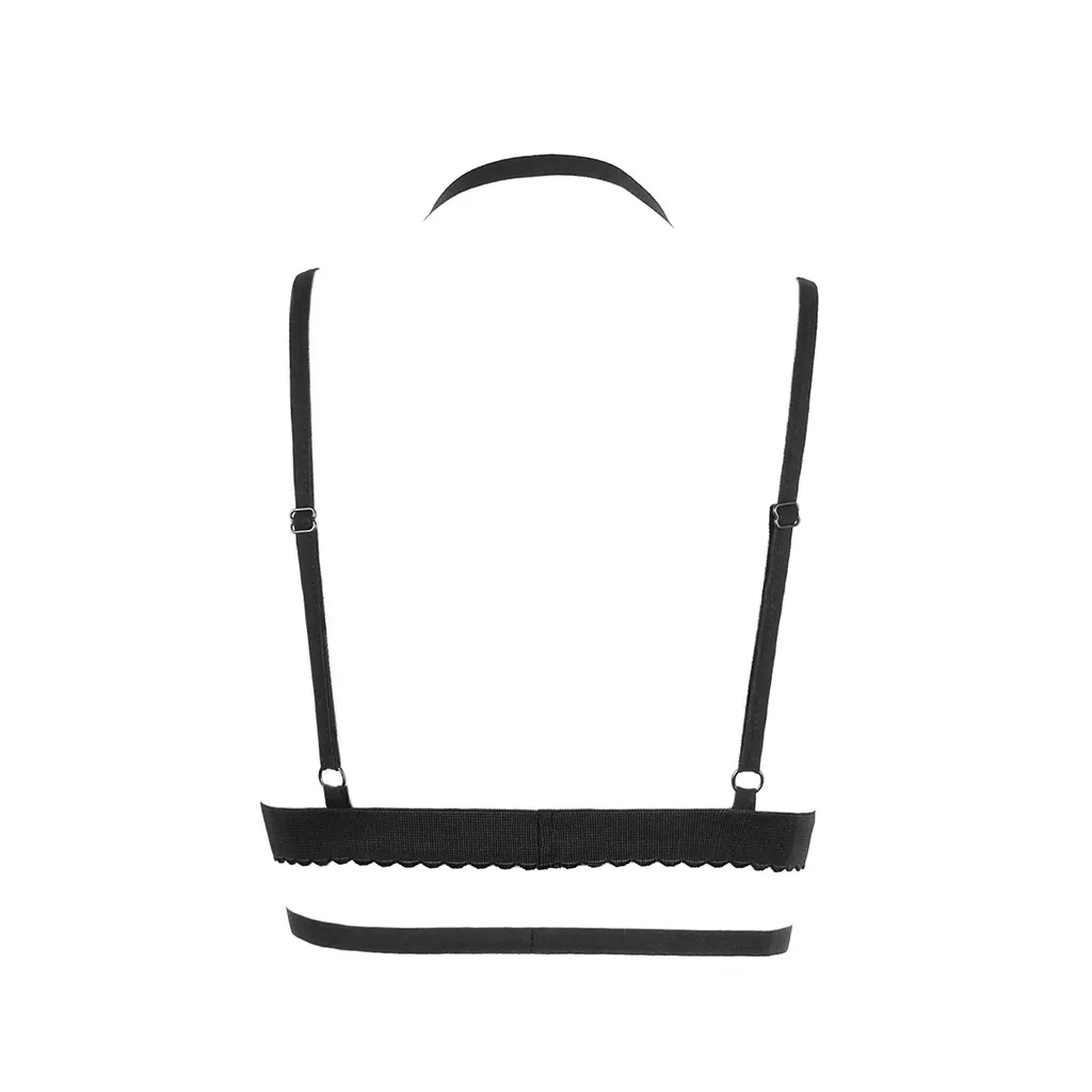 Бюстгальтер на бретельках в готическом стиле Женский бандажный кроп бюстгальтер