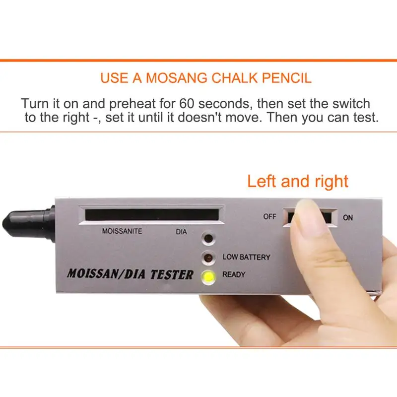 Профессиональный муассанитовый тестер детектор бриллиантов со светодиодный ным