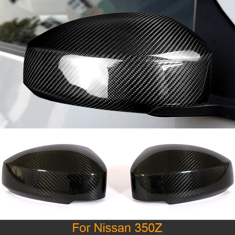 Carbon Fiber Rearview Mirror Covers Caps For Nissan 350Z 2003-2009 Car Side Rear View Mirror Caps Covers Sticker