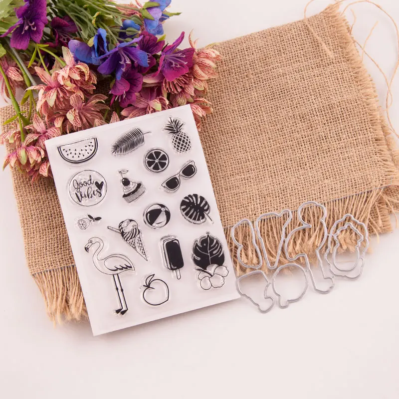 Летние прозрачные силиконовые штампы для скрапбукинга своими